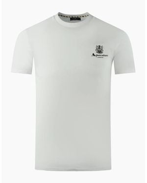 Aquascutum London Aldis Brand Logo On Chest T-Shirt - White