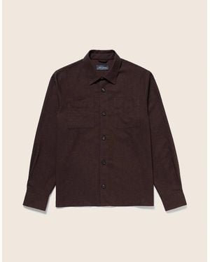 Oliver Sweeney Cotton/Wool Blend Overshirt - Brown