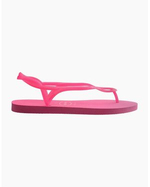 Havaianas Neon Thong Toe Flip Flop Sandals - Pink