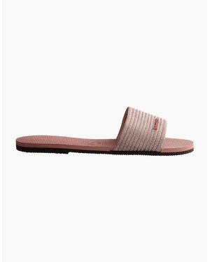 Havaianas Hav. You Malta Metallic Crocus Rose Flip Flops - Pink