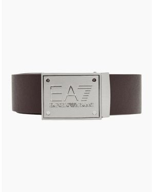 EA7 Tan Reversible Belt - Grey