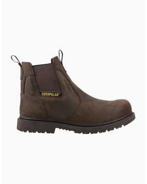 Caterpillar Ager Dealer Leather Occupational Work Boots - Brown