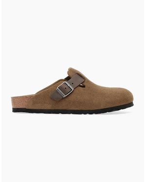 Birkenstock Boston Suede Sandals - Brown