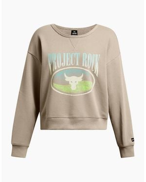 Under Armour Armour Pjt Rck Hw Terry Ls Q1 Sweatshirt - Brown