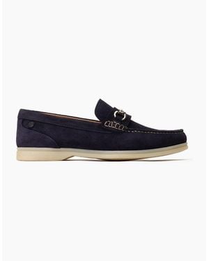 Base London London Snapper Leather Loafer Shoes - Blue