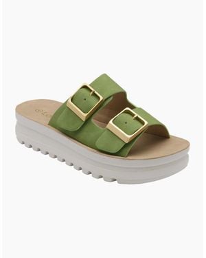Lotus Volos Flatform Sandals - Green