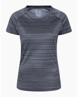 Mountain Warehouse Ladies Endurance Striped T-Shirt - Blue