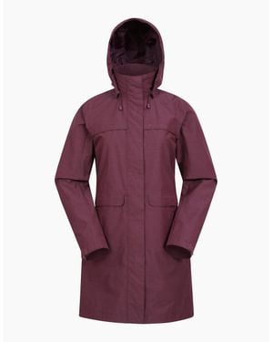 Mountain Warehouse Ladies Cloudburst Textured Waterproof Jacket - Purple