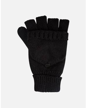 Mountain Warehouse Ladies Fingerless Knitted Mittens - Black