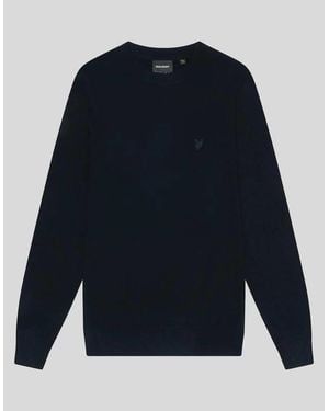 Lyle & Scott Pure Lambswool Crew Neck Jumper - Blue