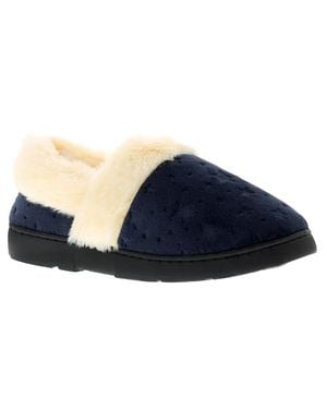 Strollers Full Slippers Faux Fur Lining Galaxy Slip On Uk Size - Blue