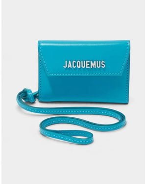 Jacquemus Logo Le Porte Leather Lanyard Wallet - Blue