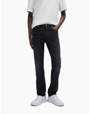 BOSS Mid Rise Slim Fit Five Pocket Jeans - Black