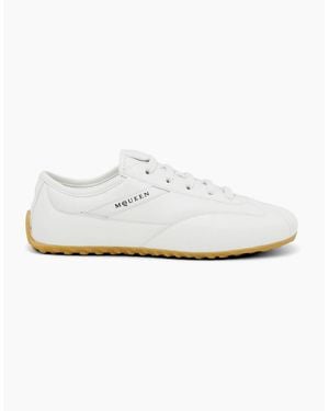 McQueen Boxe Leather Trainers - White