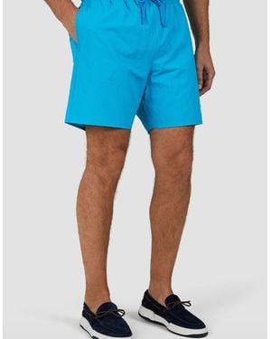 Paul & Shark Swim Shorts With Moon Badge - Blue