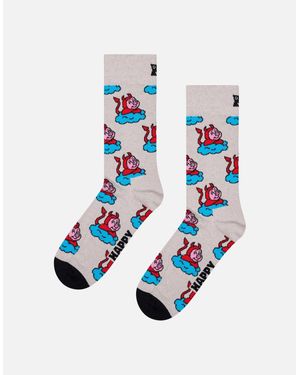 Happy Socks Bad Pig Socks - White