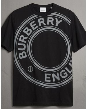 Burberry Graphic Print T Shirt - Black