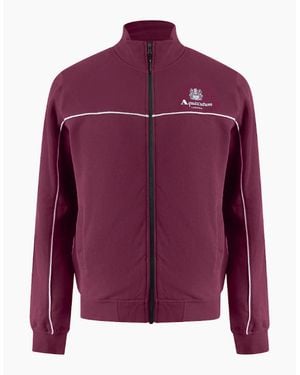 Aquascutum Active Piping Mock Neck Cordovan Fleece - Purple