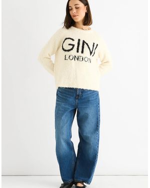 Gini London Gini Logo Cosy Knit Jumper - Black
