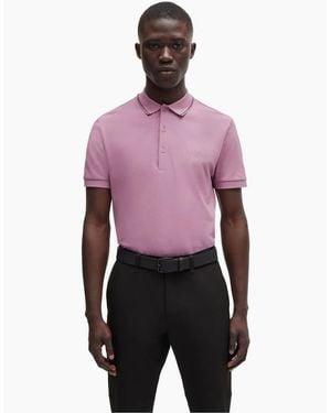 BOSS Paule Short Sleeve Polo Shirt - Purple