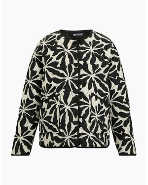 Regatta Ladies Mira Abstract Floral Padded Jacket - Black