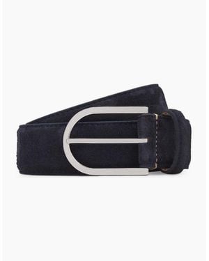 BOSS 35Mm Pin Buckle Leather Belt - Blue