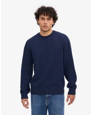 COLORFUL STANDARD Classic Merino Wool Crew Neck Jumper - Blue