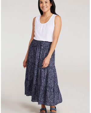 Mountain Warehouse Ladies Palermo Tiered Midi Skirt - Blue