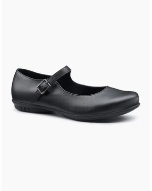 Hotter Wide Fit Mary Jane Shoes - Black