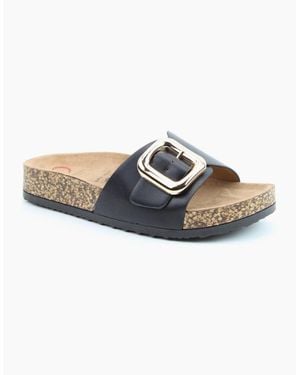 Heavenly Feet Iggy Mules Sandals - Black
