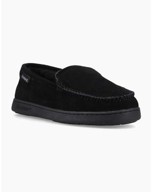 BEARPAW Brian Suede Slippers - Black