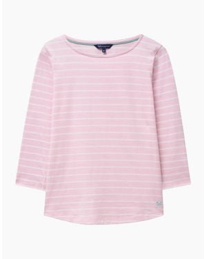 Crew Essential Breton Long Sleeve T-Shirt - Pink