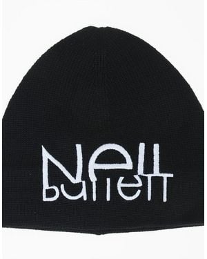 Neil Barrett Sliced Logo Beanie Hat - Black