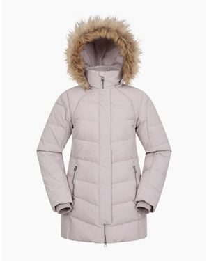 Mountain Warehouse Ladies Isla Ii Long Down Jacket - Grey