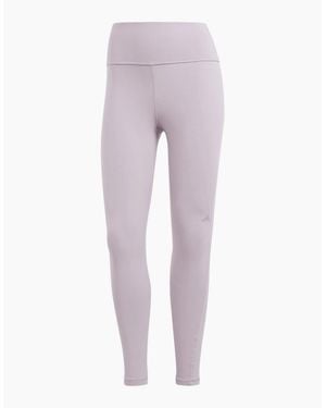 adidas Ultimate Solid Patterned Running Leggings - Purple