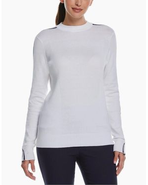 Callaway Apparel Mock Neck Regular Fit Jumper - White