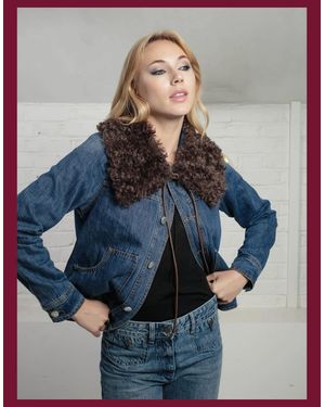 Nooki Design Klara Fur Collar - Blue