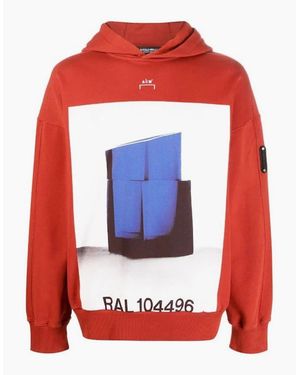 A_COLD_WALL* Monograph Hooded Sweatshirt - Red