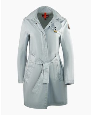 Parajumpers Avery Vapur Hooded Trench Jacket - Blue