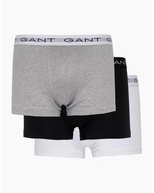GANT Slim Fit Cotton Jersey Trunks 3-Pack - Grey