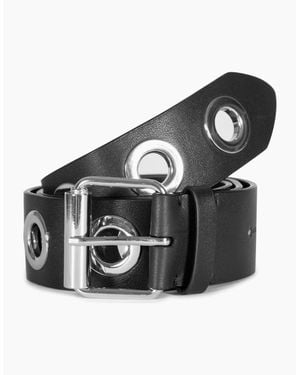 AllSaints 42Mm Eyelet Leather Belt - Black