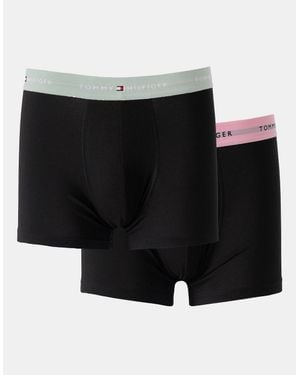 Tommy Hilfiger 3-Pack Logo Waistband Trunks - Black