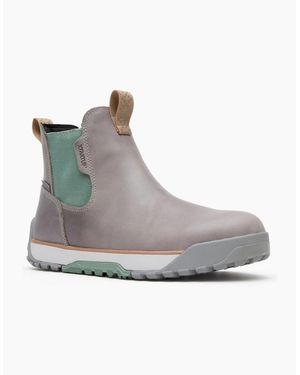 XtraTuf Ankle Deck Leather Leather /Iceberg Wellington Boots - Grey