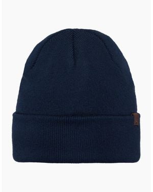 Barts Willes Cuffed Stretchy Beanie Hat - Blue