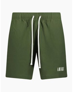 Amiri Core Logo Drawstring Swim Shorts - Green