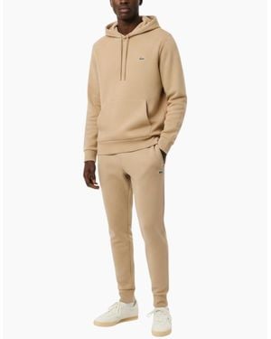 Lacoste Tracksuit Hoodie Jogger Sweat Sports Set - Natural