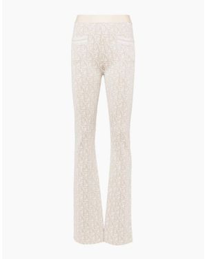 Palm Angels Monogram Jacquard Knitted Trousers - White