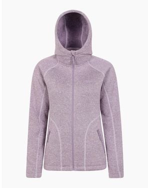 Mountain Warehouse Ladies Nevis Faux Fur Lined Full Zip Hoodie - Purple