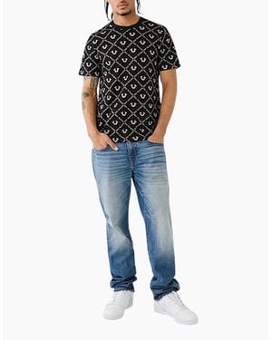 TRUE RELIGION 108050 T Shirts Short Sleeve Summer Tee - Blue