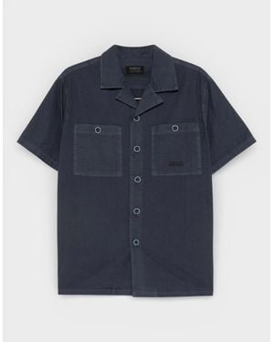 Barbour International Kenneth Garment Dye Short Sleeve Shirt - Blue